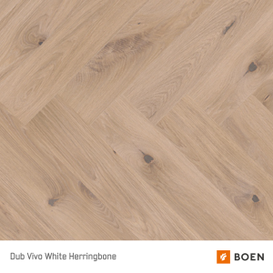 Dub Vivo White Herringbone - drevená podlaha