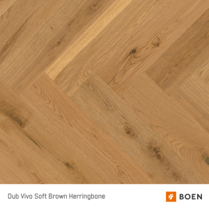 Dub Vivo Soft Brown Herringbone - drevená podlaha