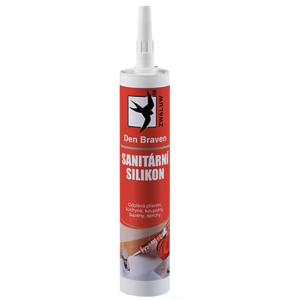 Den Braven Sanitárny silikón 280 ml biely Red line